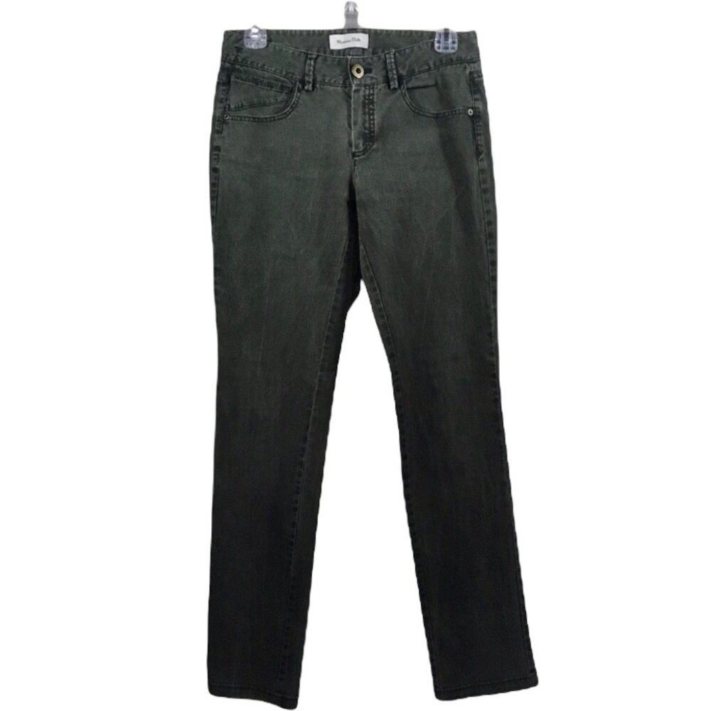 Massino Dutti Women’s Grey Green Mid Rise Skinny Jeans Stretch 😀